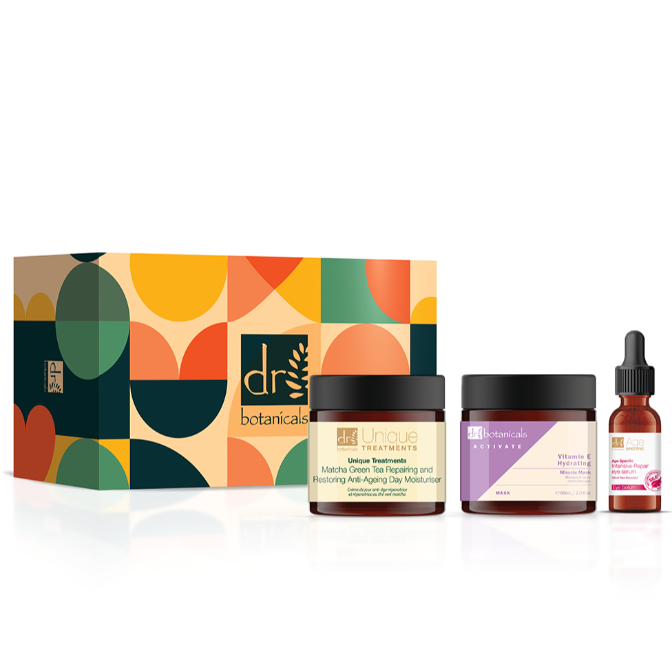 Dr Botanicals Anti-Ageing Eye Serum, Phytochemical Mask & Matcha Green Tea Day Moisturiser