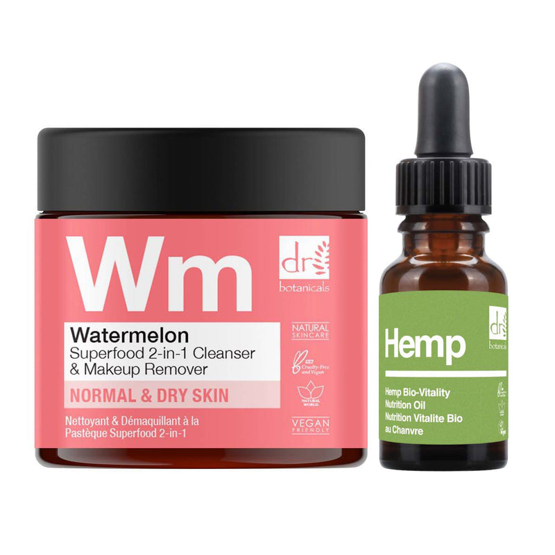 Dr Botanicals Watermelon Cleanser & Nutrition Oil Kit
