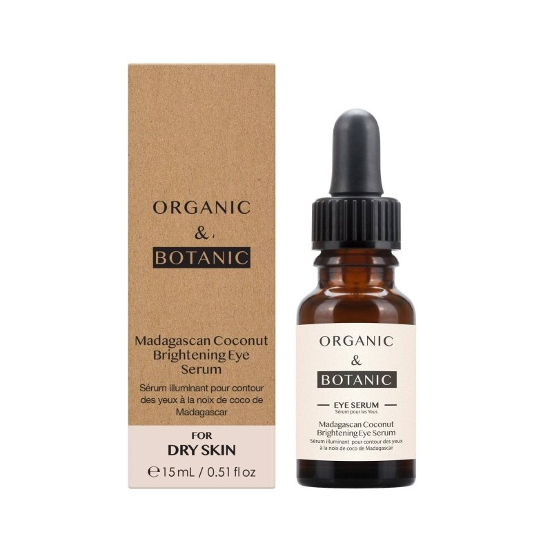 Madagascan Coconut Eye Serum - 15ml - Hydrating & Depuffing with Aloe Vera & Vitamin E for Refreshed, Youthful Eyes - Dr Botanicals