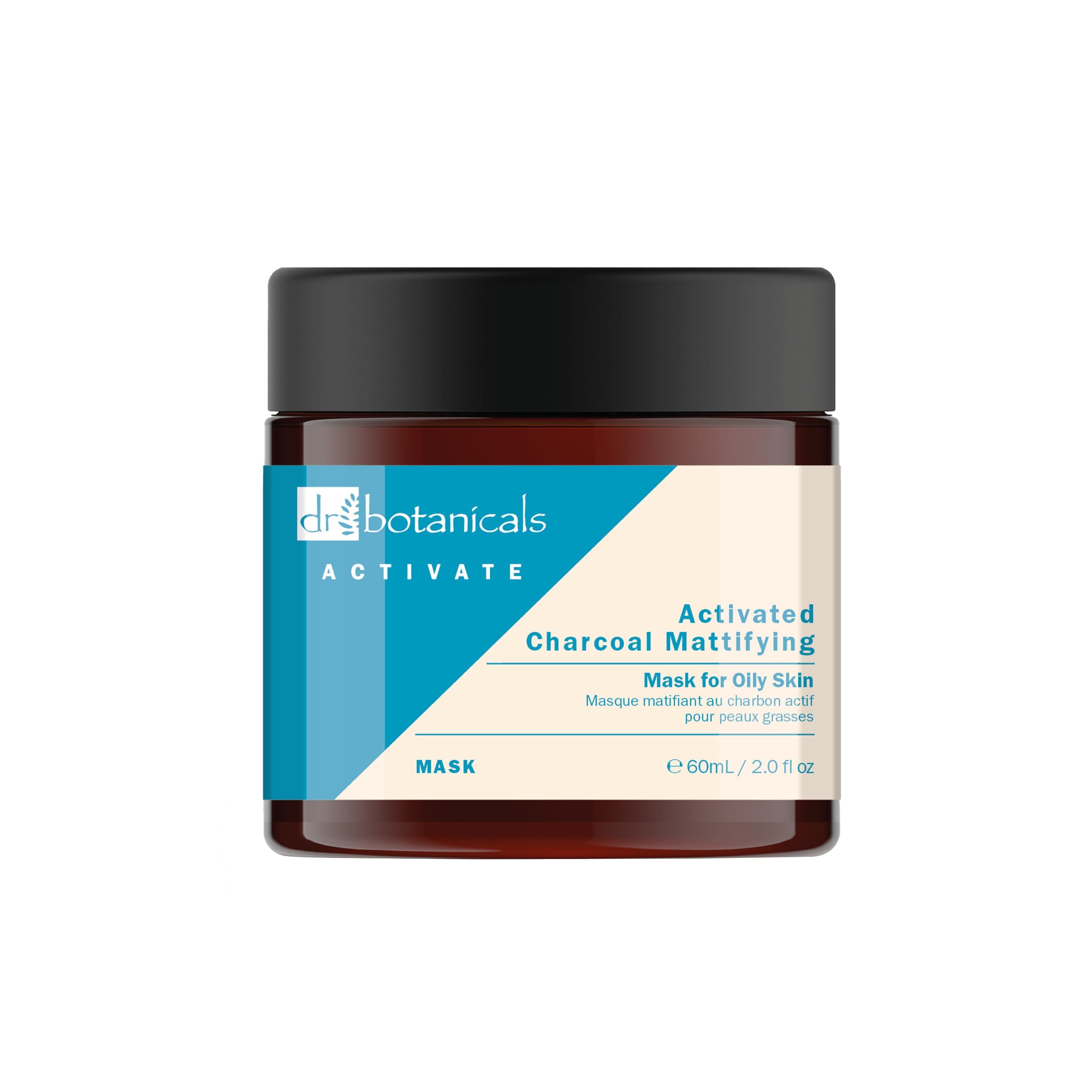 Dr Botanicals Activate Charcoal Mattifying Mask for Oily Skin 60ml Twin Value Savings Pack