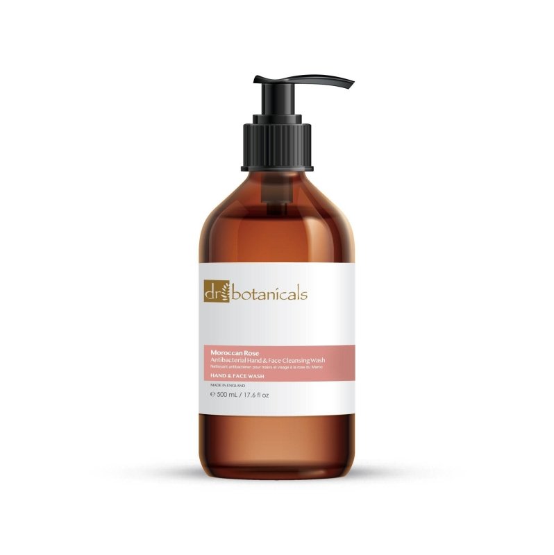 Moroccan Rose Antibacterial Hand & Face Cleansing Wash 500ml - Dr Botanicals