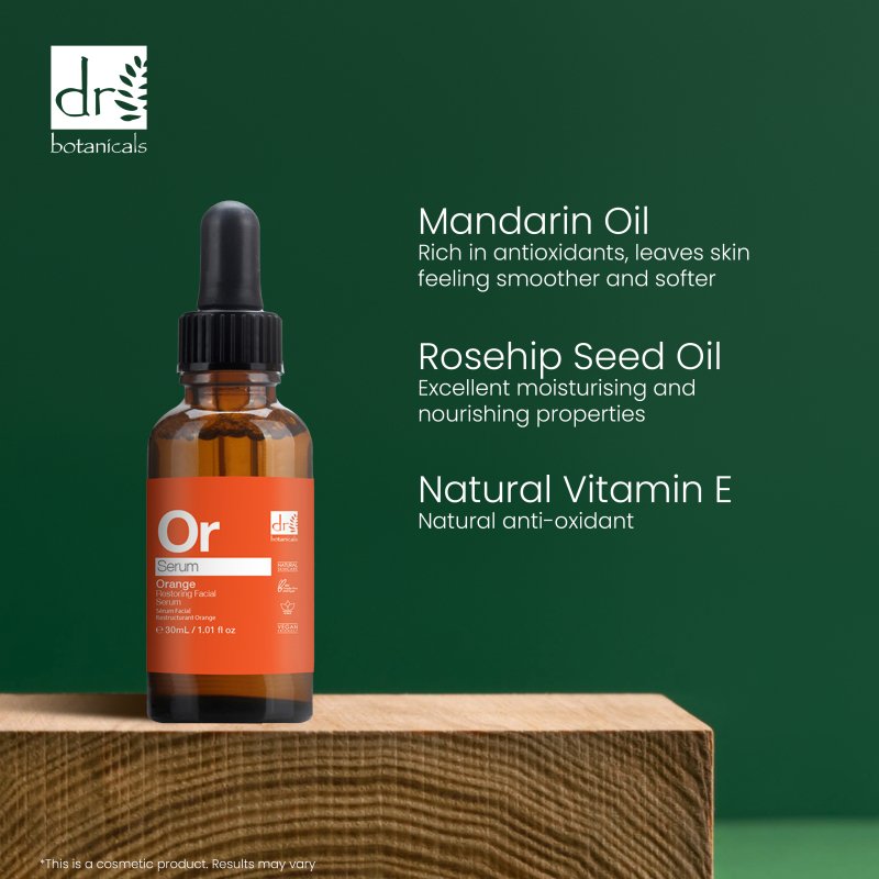 Orange Restoring Facial Serum 30ml - Dr Botanicals