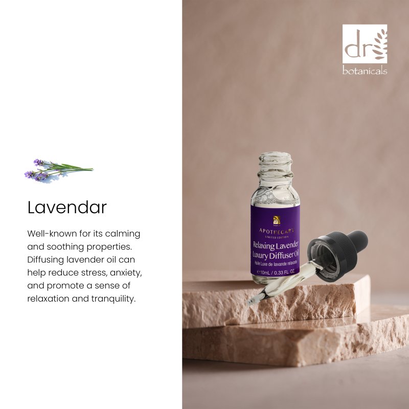 Relaxing Lavender Luxury Diffuser Oil 10ml - Dr Botanicals