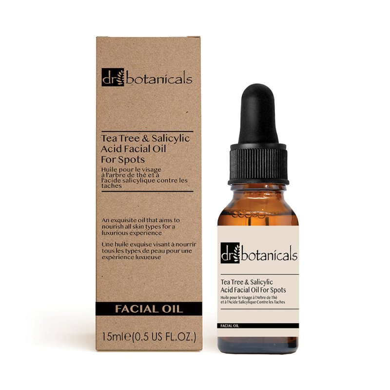 Tea Tree & Salicylic Acid Facial Oil For Spots - Dr Botanicals