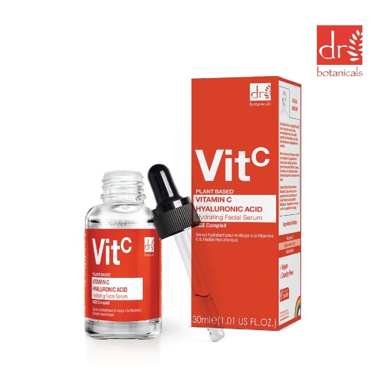 Vitamin C & Hyaluronic Acid Anti - ageing Facial Serum 30ml + Hyaluronic acid & Niacinamide Anti - ageing Eye Serum 15ml - Dr Botanicals