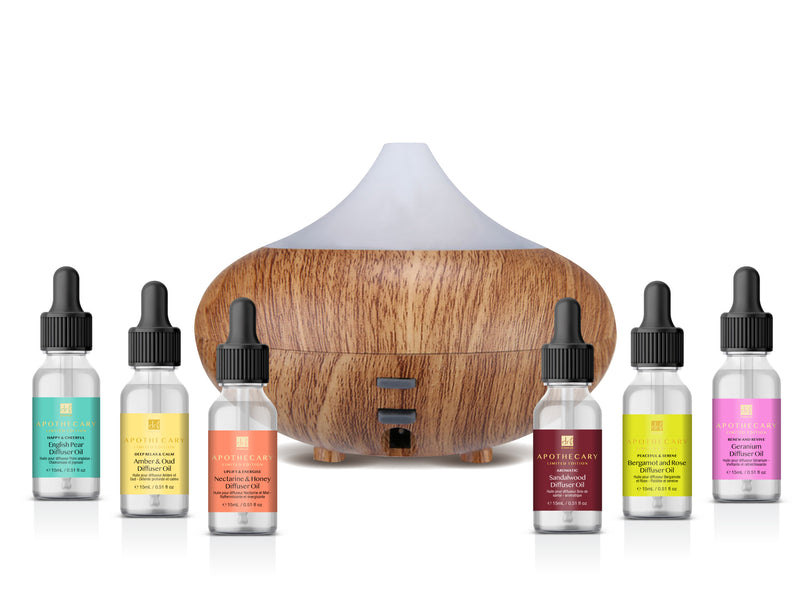 Dr Botanicals Wooden Aroma Diffuser + Diffuser Oils