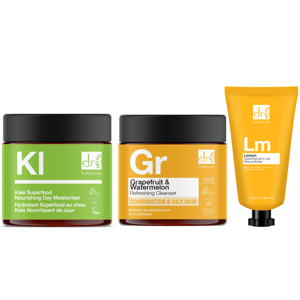 Dr Botanicals Grapefruit, Kale & Lemon Nourishing Kit